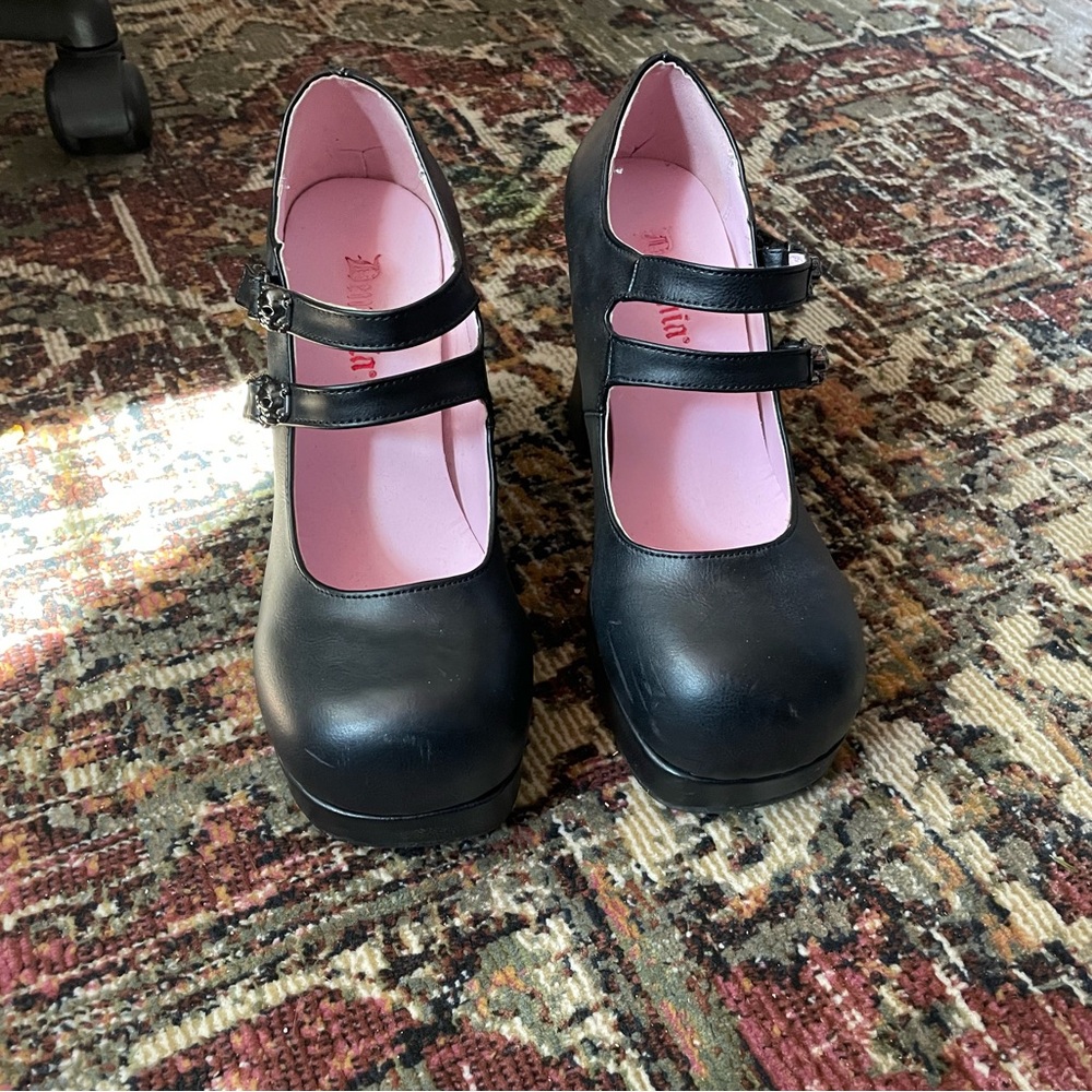 Black Mary Jane Platform Shoes